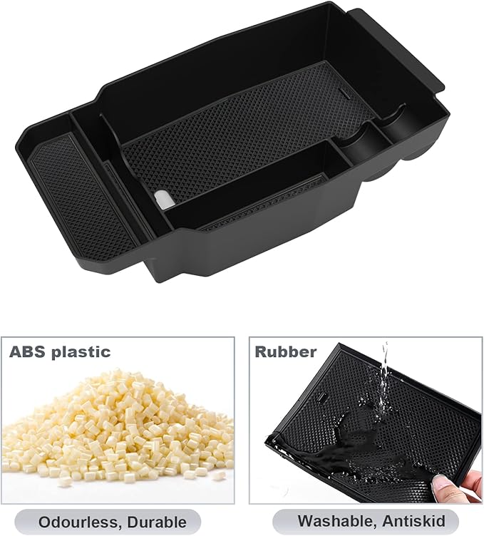 SKTU for 2023 2024 2025 2026 Mazda CX-50 Center Console Organizer 2024 2025 2026 CX50 Console Tray 2023 2024 2025 2026 CX50 Accessories ABS Armrest Secondary Storage Box with Coin Holder