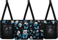 Skull Butterfly Car Trunk Organizer Foldable Auto Backseat Storage Bag with 4 Pockets Hanging Auto Accessories Suitable Most Sedans SUVs Trucks Vans
