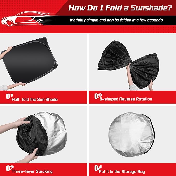 ARISMOTOR Windshield Sun Shade for Toyota Highlander (L LE XLE Limited Platinum) 2020-2025 2026, Custom Fit Foldable Front Window Sunshade Sun Visor Protector, Block UV Rays Keep Your Car Cooler