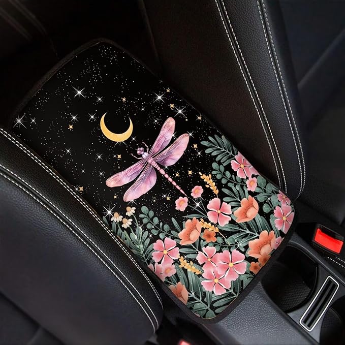 Biyejit Car Center Console Armrest Cushion Cover Pad Car Interior Decor Accessories Universal Fit for Sedan, Truck, SUV