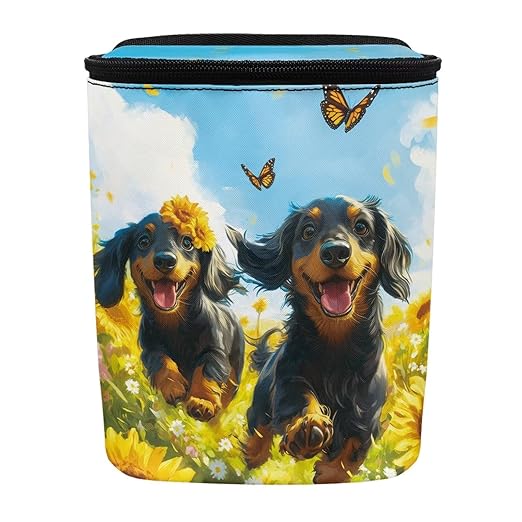 Cute Dog Car Trash Can Easy Installation Vehicle Trash Can for SUV Truck Van Leak Proof Vehicle Trash Can Hanging Car Interior Accessory Fit Most Cars, Trucks, SUVS, or Vans