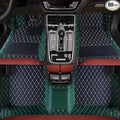 TREGOO All Weather Car Mats Custom Fit Non Slip Floor Mats for 1998-2025 Cars Personalized Leather Protection Pads Suitable for Men Women (Edge Green, Medium Black, Beige)