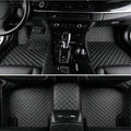Custom Making Car Floor Mats for 96% Car Model Luxury Leather All Weather Waterproof Anti-Skid Full Coverage Liners (Black)