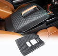 CHEAYAR Center Console Armrest Cover Kit,Console Armrest Cushion Automotive Customized Console Armrest Cushion, Fit for Toyota Tundra 2014-2020 Accessory Organizer Protector (Plaid - All Black)