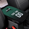 Custom Football Car Armrest Covers Universal Auto Center Console Pad Car handrail Box Cushion Personalized Add Name & Number Fans Gift Fit Suit for SUV Truck Sedan Van