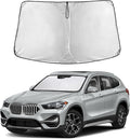 EcoNour Windshield Sun Shade Compatible for BMW X1 2016–2022 | Compact SUV Front Window Sunshade | Foldable Sun Visor Cover | Blocks UV Rays & Reduces Heat