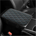 Car Center Console Pad, Waterproof PU Leather Auto Armrest Box Cover, Comfortable Vehicle Arm Rest Protector Cushion Pad for Car SUV, Universal Car Accessories (Black+Blue)