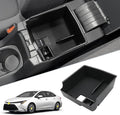 SKTU 2022 2023 2024 2025 2026 Toyota Corolla Center Console Organizer 2020-2025 2026 Corolla E210 Console Tray 2024 2025 2026 Corolla Accessories Insert Tray with USB Hole and Coin Holder (Black)
