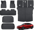 Model Y Floor Mats - Cargo Liner Fits for Tesla Model Y Juniper 2025 2026 (5-Seat), Full Set All Weather Floor Mats for Model Y Juniper Accessories, Heavy Duty Rubber Car Mats, Car Accessories