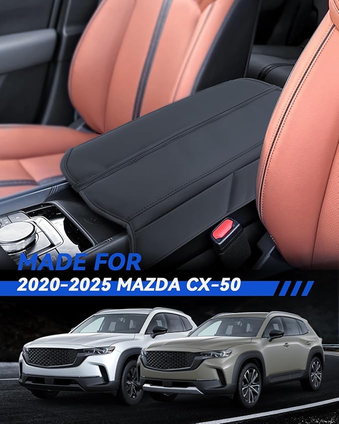 Armrest Cover for Mazda CX-50 2026 2025 2024 2023 Accessories Center Console Middle Lid Pad Protector for Car Elbow Rest