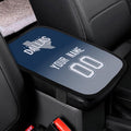 Custom Football Car Armrest Covers Universal Auto Center Console Pad Car handrail Box Cushion Personalized Add Name & Number Fans Gift Fit Suit for SUV Truck Sedan Van