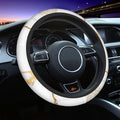 White Marble Steering Wheel Cover for Women Men Girls Car Accessories Decor Anti-Slip Neoprene Auto Steering Wheel Covers Protector Universal 15 Inch