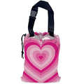 NHNXHWIA Pink Heart Car Garbage Bag,Romantic Heart Waterproof Small Car Trash Bag Hanging Back of Seat,Drawstring Hanging Car Trash Bag with Adjustable Buckle for Car Accessories