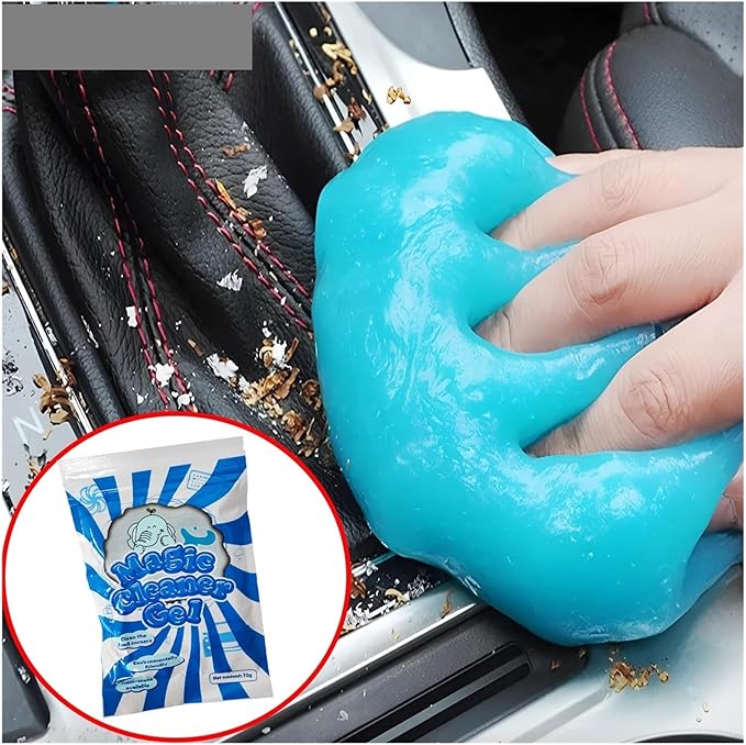 Reusable Car Cleaning Gel - 70g Multi-Function and Mud Remover for Car Detailing(Light Blue(1PC))