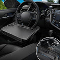LLXGAB 【Compatible with Toyota Camry Corolla Cross】 2-in-1-Steering Wheel Tray Table with Seat Gap Filler Organizer.Seat Gap Fit Design: Solves Post-Use Storage Hassle + Stops Annoying Item Drops.