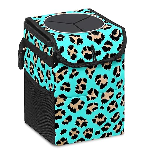 GVGHIDZ Car Trash Can – Multi-Purpose, Lightweight and Portable with Durable Water-Resistant Coating, No Installation Required, Practical and Ample Capacity, Variety of Colors.Tiger Pattern
