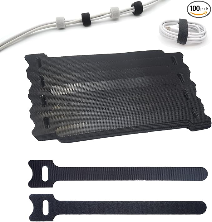 100PCS Cable Ties, 6-Inch Reusable Cord Organizer, Multifunctional Wire Organizer, Perfect for Cable Management in the Home, Office and Garden