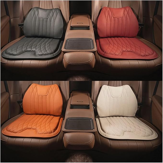 KAnduo M Car Seat Cushion for BMW All Model I3 I4 I8 X1 X2 X3 X4 X5 X5M X6 X7 Z4 Car Lumbar Support Pillow Auto Seat Waist Back Cushion Y (Color : Orange B)