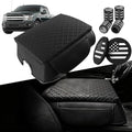 Thick Armrest Cover for 2015-2020 F150, 2017-2022 F250 F350 F450, 2018-2024 Expedition,Bucket Seat Center Console Covers Lid Protector Seat Box Cushion Pad With Pockets Storage Bag,F150 Accessories