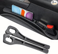 2PCS Car Seat Gap Filler and Organizer, Universal Console Catcher Fill The Gap Between Seat and Console, Anti-Drop Organizer | Suitable for Most car Models.（Black）