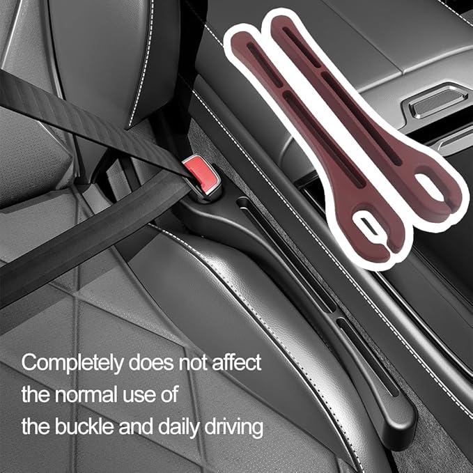 2PCS Car Seat Gap Filler with Phone Holder,[New Upgrade] Car Side Seat Gap Filler for Avoiding Things Falling,Universal Car Seat Organizer Car Interior Accessories (Red)
