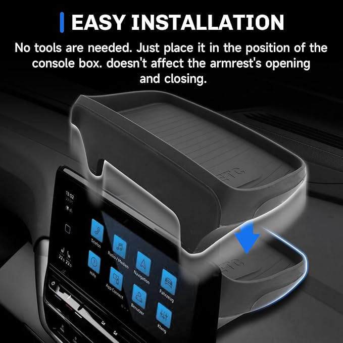 SXCY for 2025 2026 VW ID.4 Dashboard Organizer Tray for 2020-2025 2026 Volkswagen ID.4 Accessories Screen Back Console Tray 2022 2023 2024 2025 2026 VW ID.4 Behind Dash Console Organizer