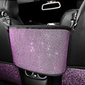 eing Car Organizers and Handbag Holder Car Seat Net with Shiny Diamonds for Women, Car Barrier for Dogs and Kids, Pink Car Organizer