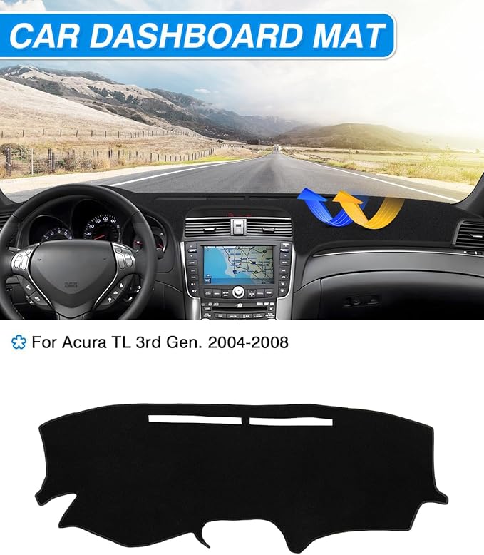 Cartist Dashboard Cover for Acura TL 2004-2008 Dash Cover with Non-Slip Backing,UV Protection Anti-Glare Dash Mat for Car Interior Accessories