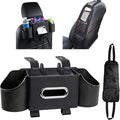 Back Seat Car Organizer with Car Seat Storage Hanging Bag, 4 in 1 Multifunctional Car Seat Back Storage Box, Car Organizer Back Seat with Tray, Hold Phone,Snacks, Drinks, Handbag