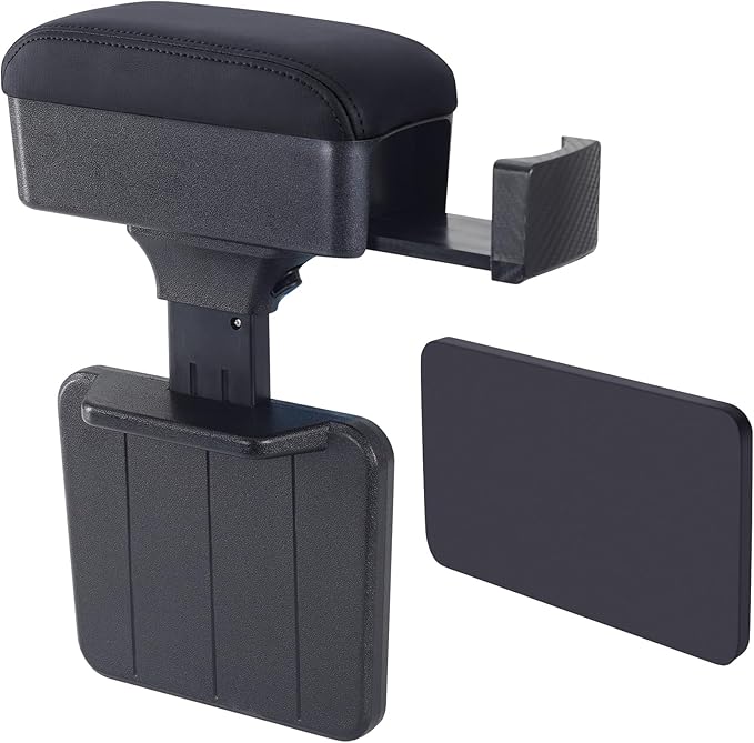 Rupse Car armrest Storage Box,Car Center Console armrest Box with Cup Holder,Forearm Wrist Support Adjustable Armrest for Most Car Models
