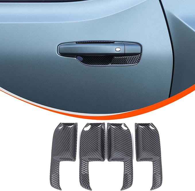 Suetlcoity for Hummer EV Car Door Handle Scratch Protectors 4PCS and Exterior Door Handle Cover 8PCS Compatible with Hummer EV Pickup SUV 2024 2025+