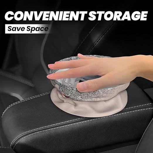 Trendy Girly Lotus Silver Car Trash Can Leak Proof Hanging Waterproof Garbage Can Multipurpose Trash Bin for Car SUV Front Seat Headrest Collapsible and Portable Storage Pocket