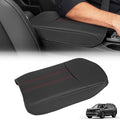 Center Console Armrest Cover Compatible with Honda Pilot 2023 2024 2025 2026, Ridgeline Passport 2024-2026, Armrest Pad Lid Cushion,Center Console Protector Pad (Red Stitching)
