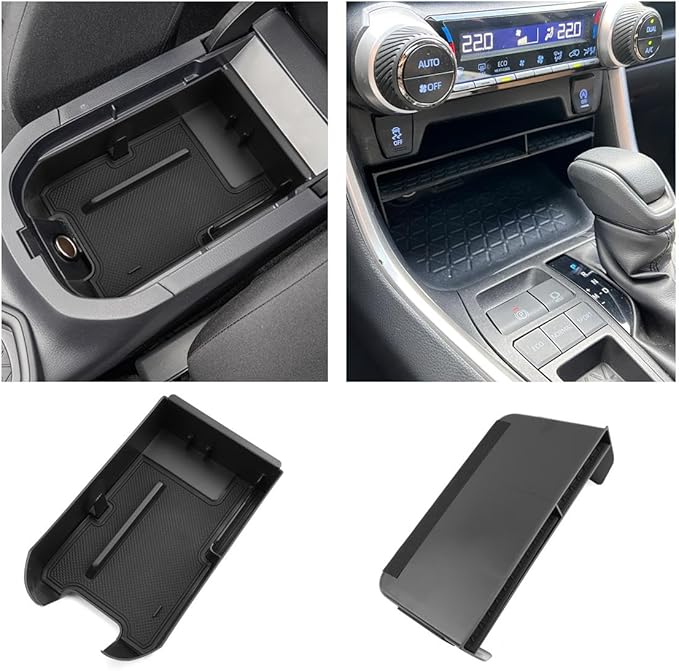 Ruiya 2025 RAV4 Center Console Organizer for Toyota RAV4 2025 Accessories ABS Material Armrest & Control Console Organizer Compatible with 2019-2025 Toyota RAV4