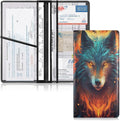 Wolf Animalcute Car Registration and Insurance Holder Vehicle Glove Box Organizer Car Accessories Wallet Case for Women Men 202a4884