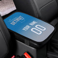 Custom Football Car Armrest Covers Universal Auto Center Console Pad Car handrail Box Cushion Personalized Add Name & Number Fans Gift Fit Suit for SUV Truck Sedan Van