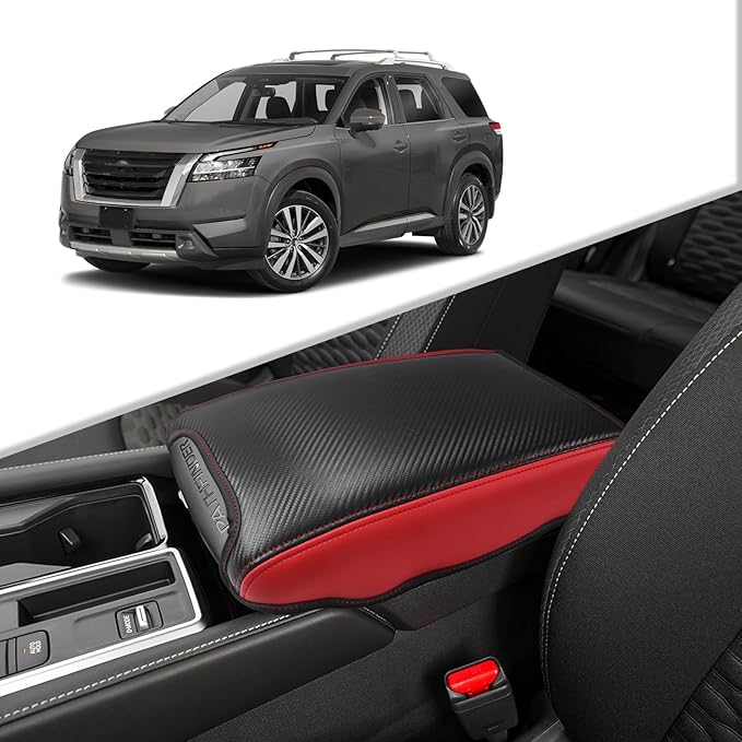 CDEFG for Nissan Pathfinder 2022-2025 2026 Center Console Cover Armrest Box Cover for Pathfinder (S, SV, SL, Rock Creek, Platinum) Accessories Console Arm Rest Protector