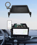 Car Phone Holder for 2025 Toyota Sienna Accessories Apply to 12.3 Inch Screen Fixed Clip Magnetic Cell Phone Mount Hands-Free 360 Degree Rotation with Dashboard Storage Tray