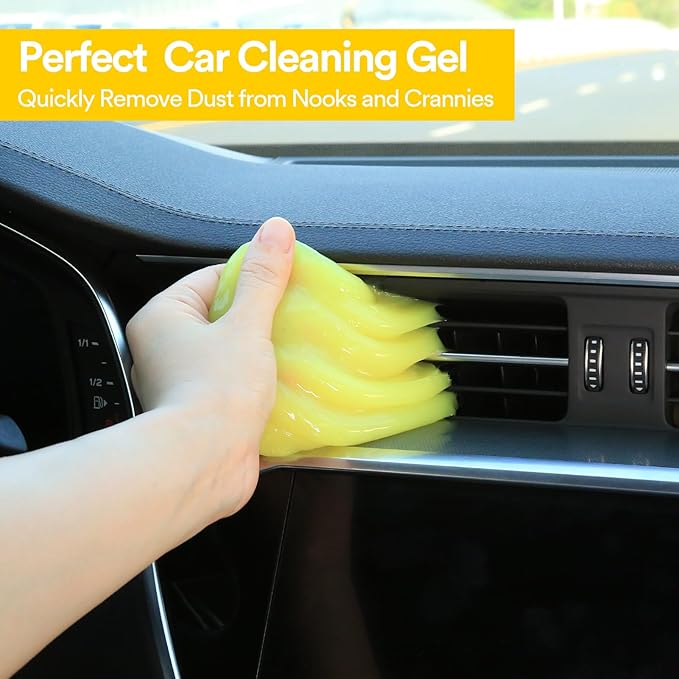 PULIDIKI Car Cleaning Gel Blue and Universal Cleaning Putty Yellow Bundle
