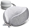 Letumalos Memory Foam Neck Pillow for Travel Adjustable Airplane Pillow 100 Percent Memory Foam Ergonomic Support for Sleeping on Flights Cars Office Home Use for Adults Men Women