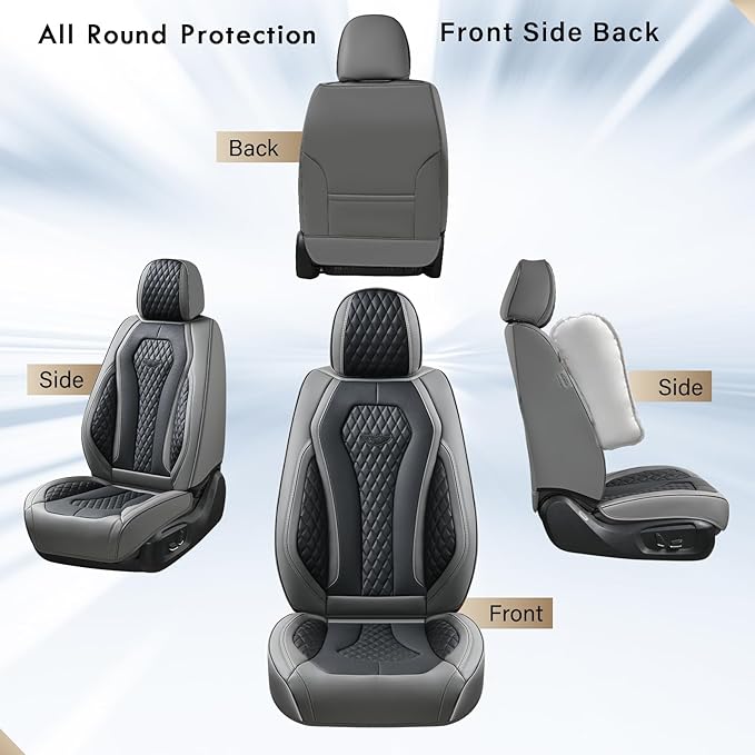 Coverado Car Seat Covers Front Pair, Front Seat Covers, Automotive Car Seat Cover, Car Seat Cushion, Car Seat Covers Front Seats, Car Seat Protector 2 Pack Universal Fit Most Cars