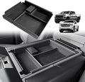 Muslogy Center Console Organizer Compatible with 2020-2025 Chevy Silverado/GMC Sierra 1500 2500HD 3500HD Accessories Storage Insert Box Console Armrest Divider(Jump Seat ONLY) - Upper Organizer