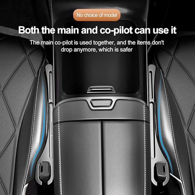 [2026 Upgrade] 2PCS Car Seat Gap Filler with Phone Holder,Multi-Function Car Side Seat Gap Filler for Prevent Items Falling,Universal Car Seat Organizer Car Accessories Interior (Black)