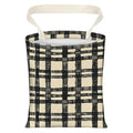 AXZOPDE Cute Car Trash Can, Hanging Canvas Car Back Seat Organizer and Storage Bag, Funny Car Trash Bag For Travelling, Outdoor Cute Beige Black Plaid