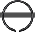 West Llama Carbon Fiber Car Steering Wheel Cover,Thin Steering Wheel Wrap Universal 14.5-15 Inch,Fit Cars,SUVs,Trucks(Glossy-Black-O-Shaped)