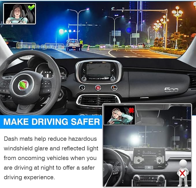 CARTIST Soul Dash Cover-Dashboard Cover for 2010 2011 2012 2013 Kia Soul No Glare Pad Dash Mat for Soul Interior Accessories[Non-Slip and Sun Protection]