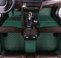 Customize Car Floor Mats for 99% Sedan SUV Sports Car All Weather Leather Full Coverage Waterproof Non-Slip Vehicle Lining Pads (Green Beige)