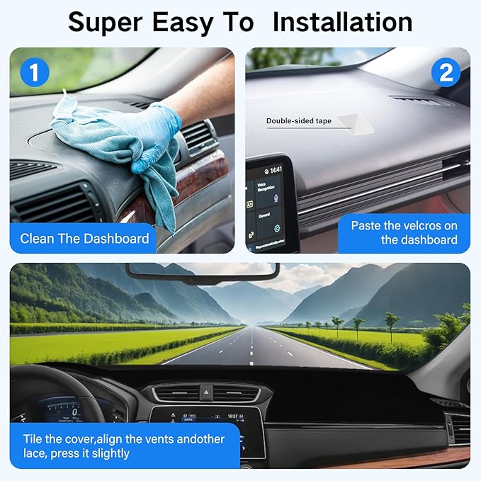 Dash Cover Compatible with Honda CRV CR-V 2017-2022 Full Set, Dashboard Cover Mat and Center Console Cover Pad, Custom Fit Sunshield Protector Interior Car Accessories