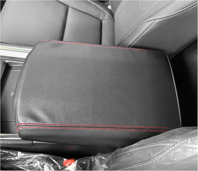 SXCY for 2024 2025 2026 Lexus GX Accessories Armrest Cover for Lexus GX550 2024 2025 2026 Accessories 2024 2025 2026 GX Center Console Cover 2024-2026 GX Middle Console Cover(Red Line Thin Cover)