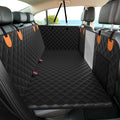 Chioratree Dog Seat Cover for Back Seat - Hard Bottom Car Seat Cover for Dogs Holds 500 lbs,Waterproof Back Seat Extender for Dogs,Scratch-Proof Anti-Slip Dog Hammock for Car SUV Small Truck, Black